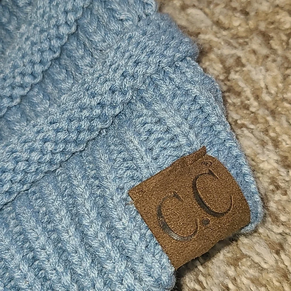 C.C Women's Sky Blue Knit Beanie